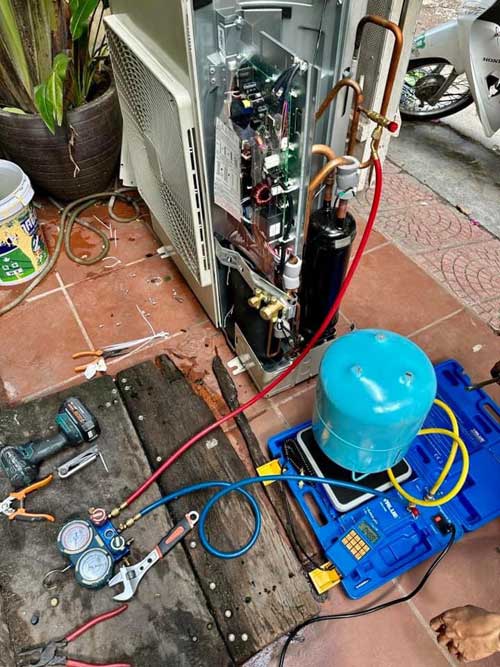 khắc phục điều hòa daikin bị mất Gas