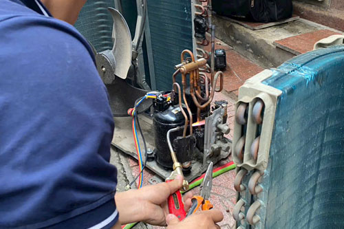 Xử lý máy điều hòa mất ga , Xử lý dò ga van đảo chiều